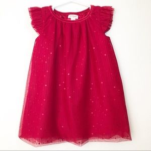 Red shimmer dress